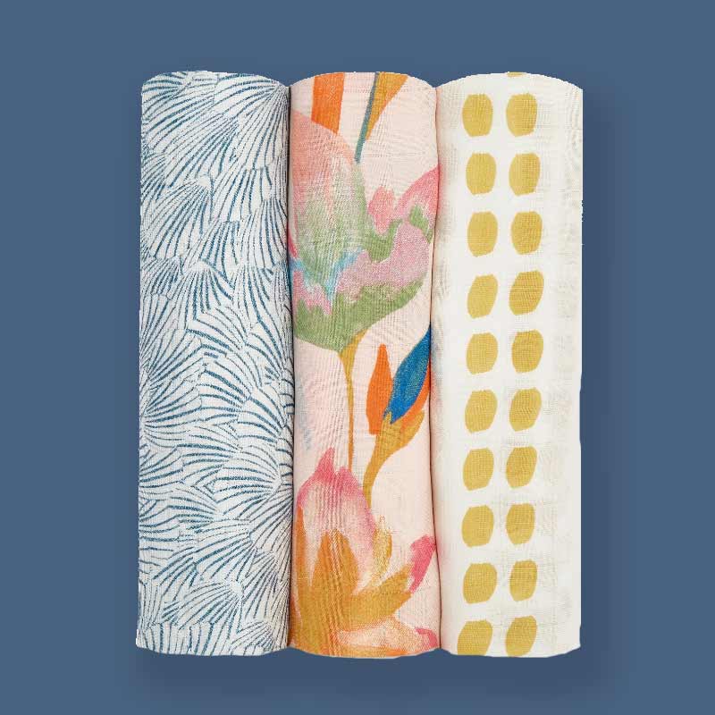 aden + anais Marine Gardens Silky Swaddle - SINGLE
