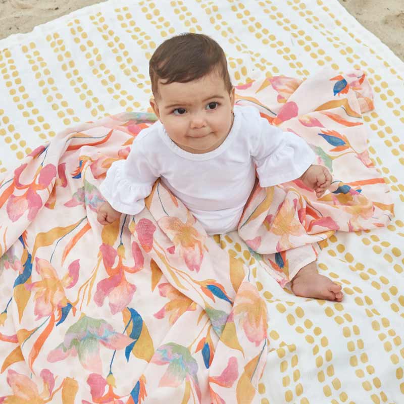 aden + anais Marine Gardens Silky Swaddle - SINGLE - Image 2