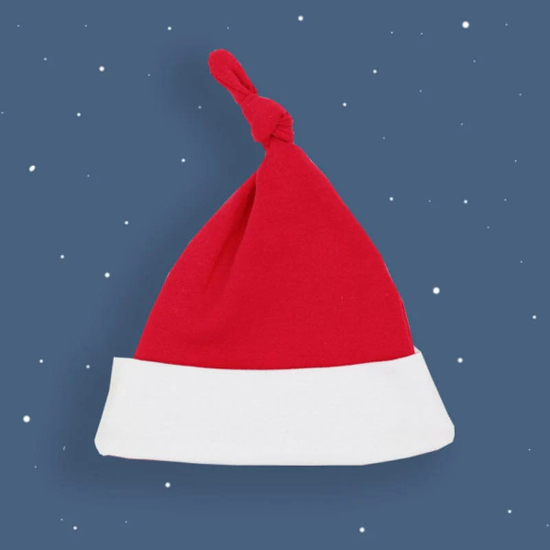 Baby Red Knotted Christmas Santa Hat