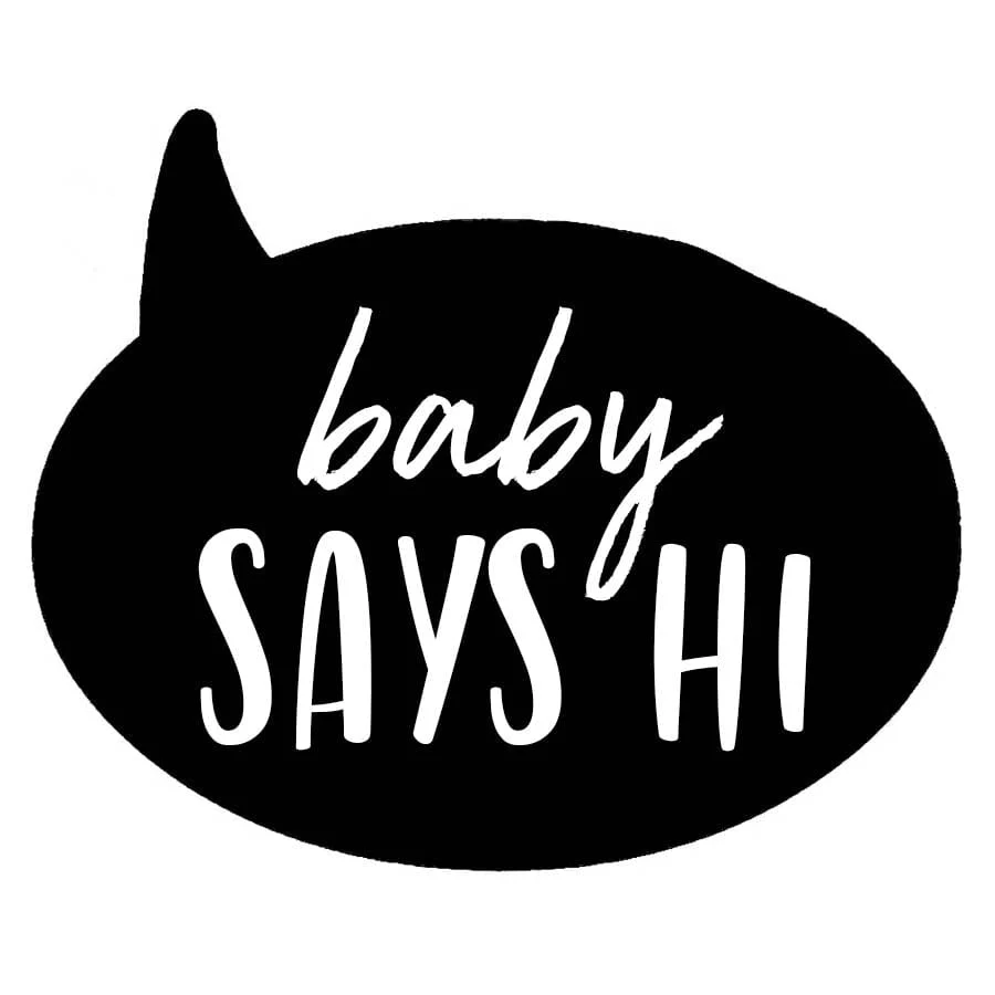 'Baby Says Hi' Slogan Black Personalise T shirt, 0-3 months - Image 3