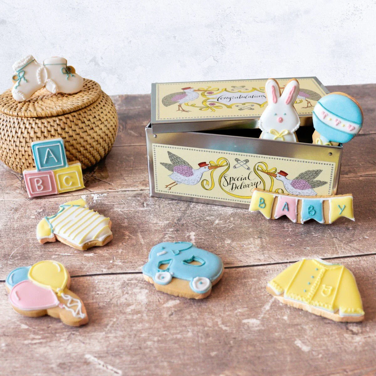 Baby Shower Biscuit Tin by Biscuiteers - Image 2
