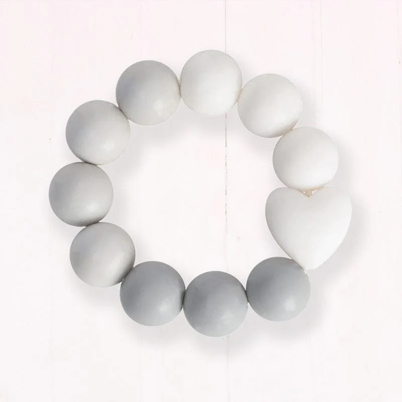 Bambino Silicone Bead Teether Grey