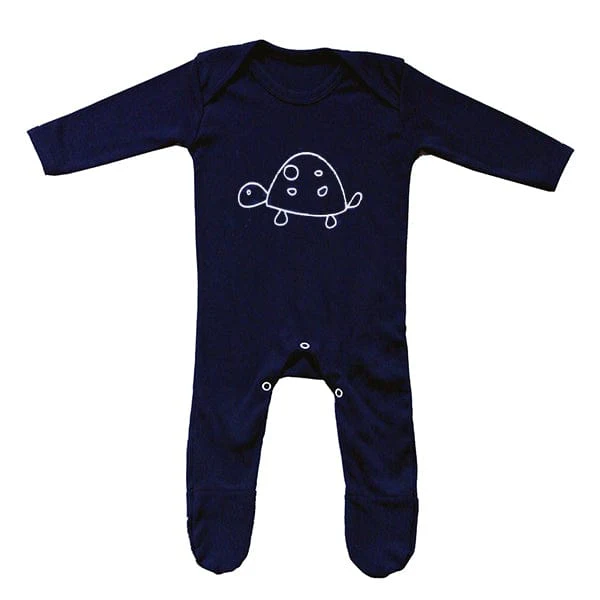 Bodysuit, Navy Tortoise print, Cotton