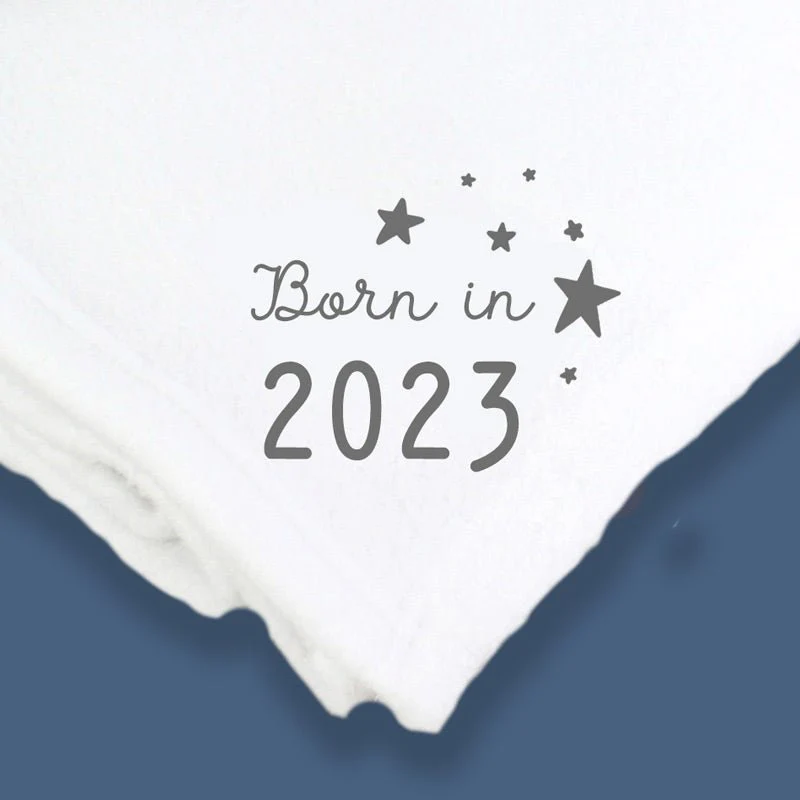 'Born In 2023' Baby Pram Blanket - Image 2