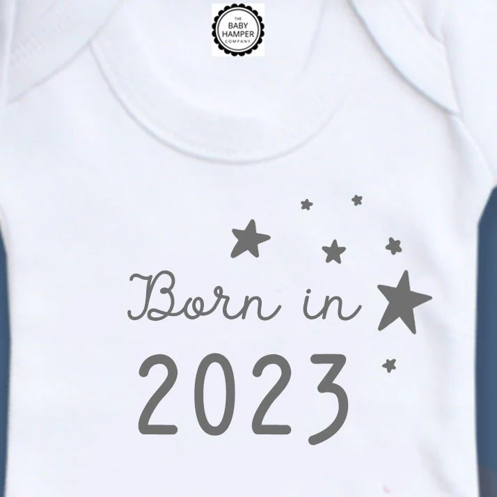 'Born In 2023' New Baby Sleepsuit - Image 2