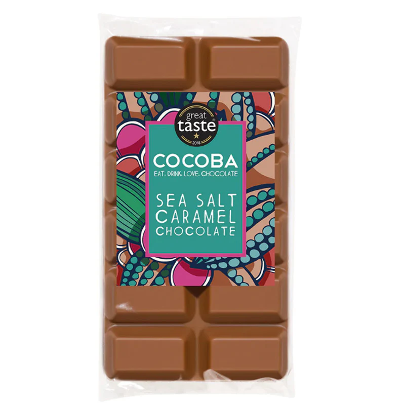 Cocoba Sea Salt Caramel Chocolate Bar- Mini - Image 2