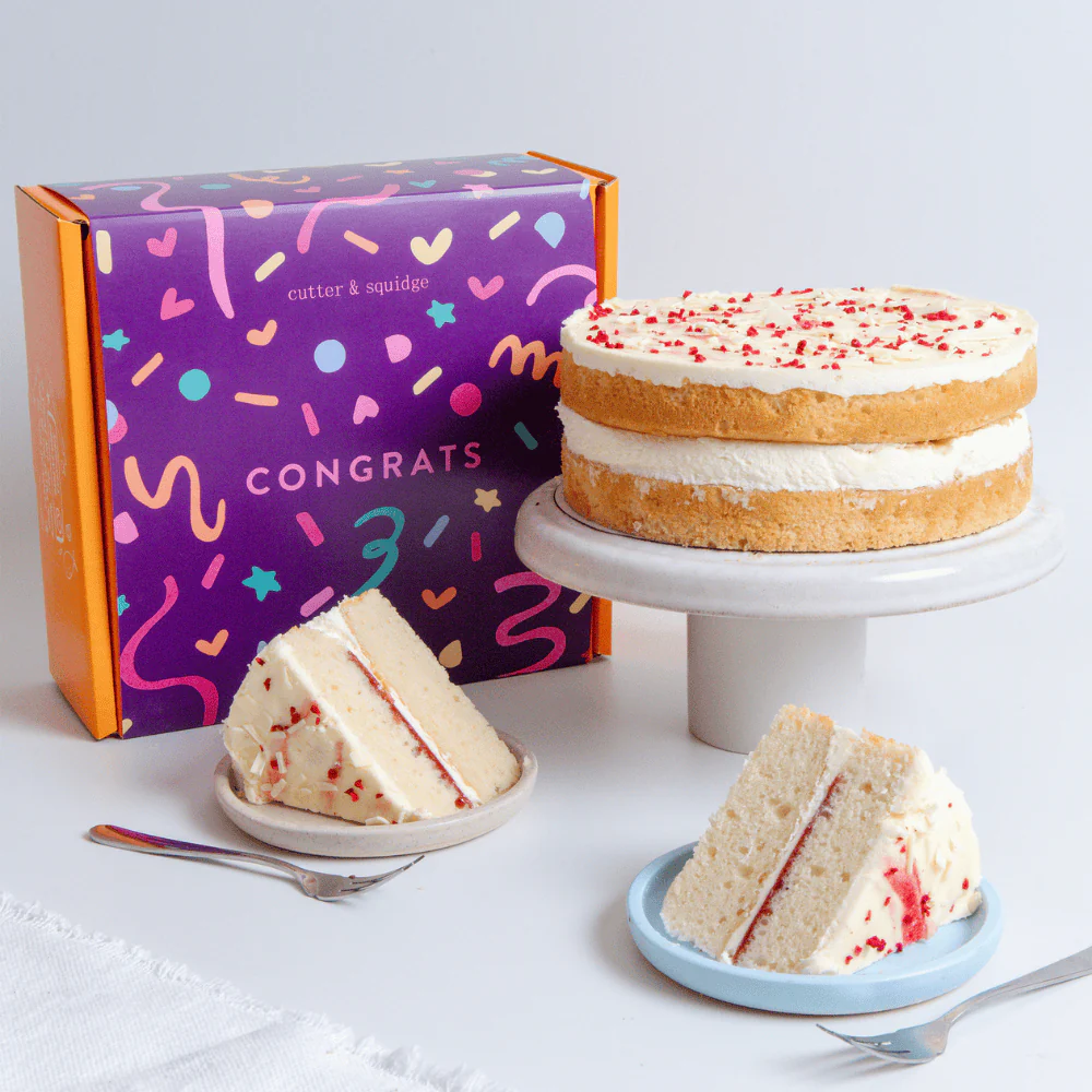 Cutter & Squidge Congratulations Victoria Sponge Medium Cake