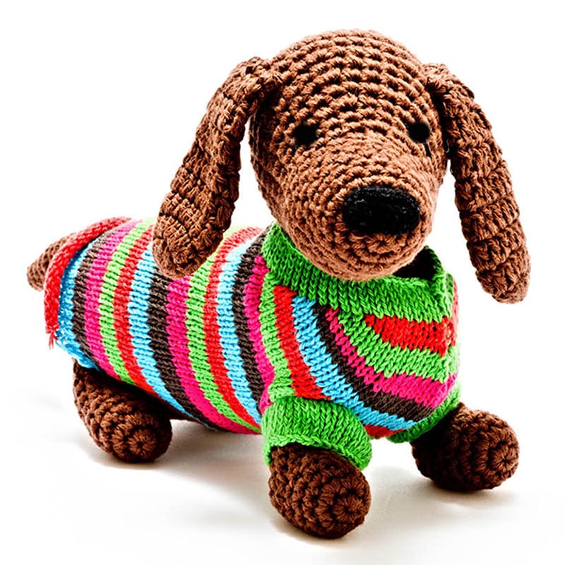 Pebblechild Crochet Soft Sausage Dog Toy