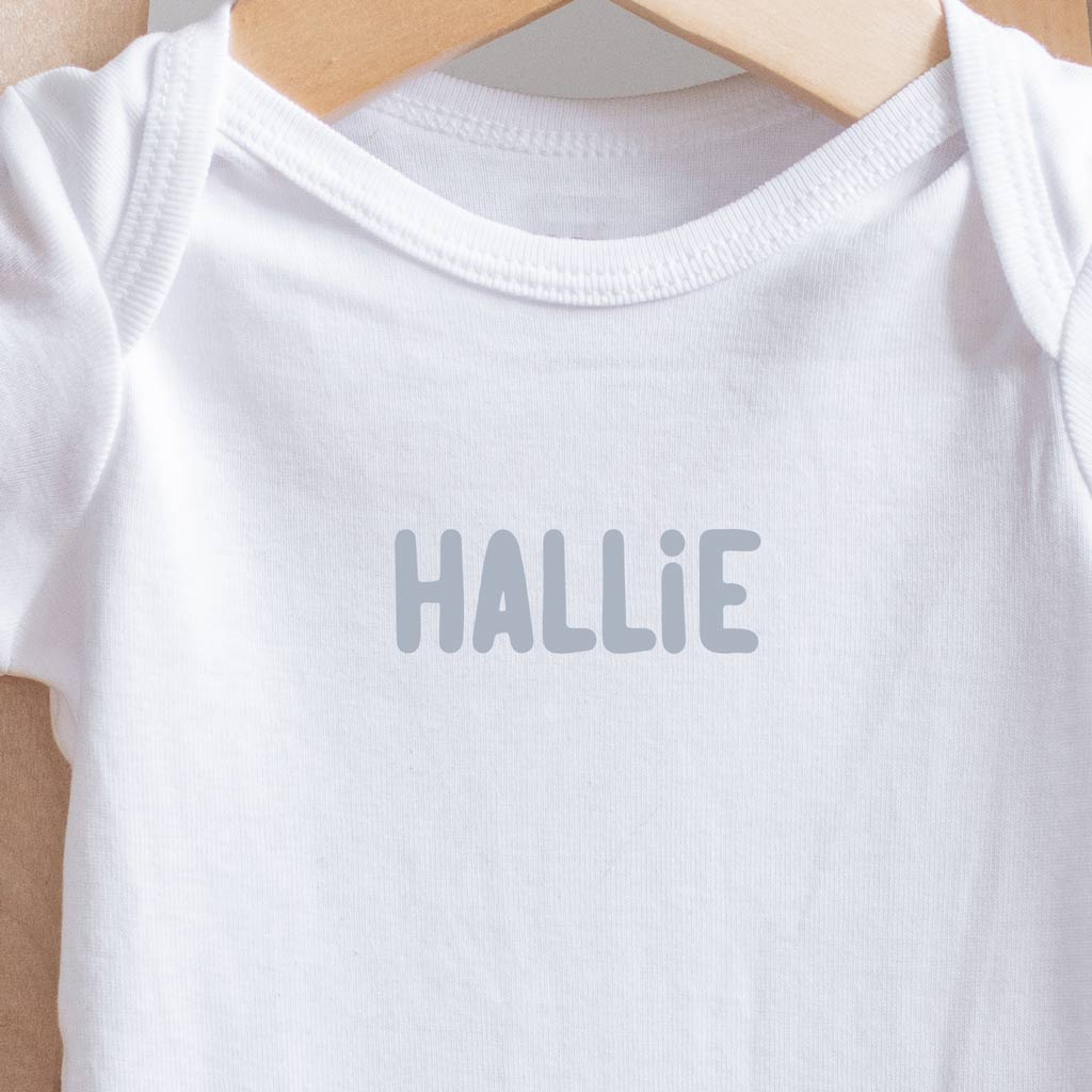 Cute White Baby Bodysuit - Personalise - Image 2