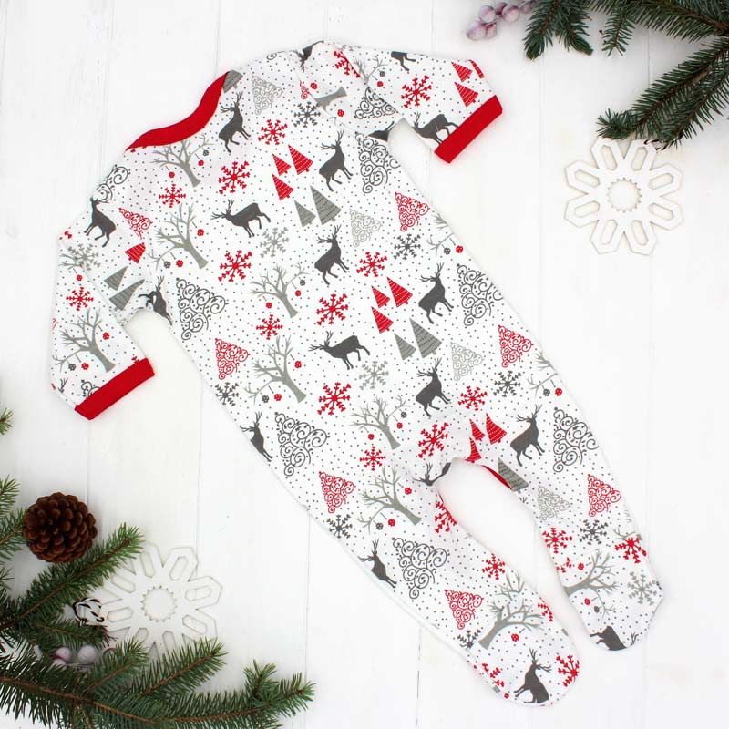 Christmas Baby Outfit - Nordic Print - Image 3