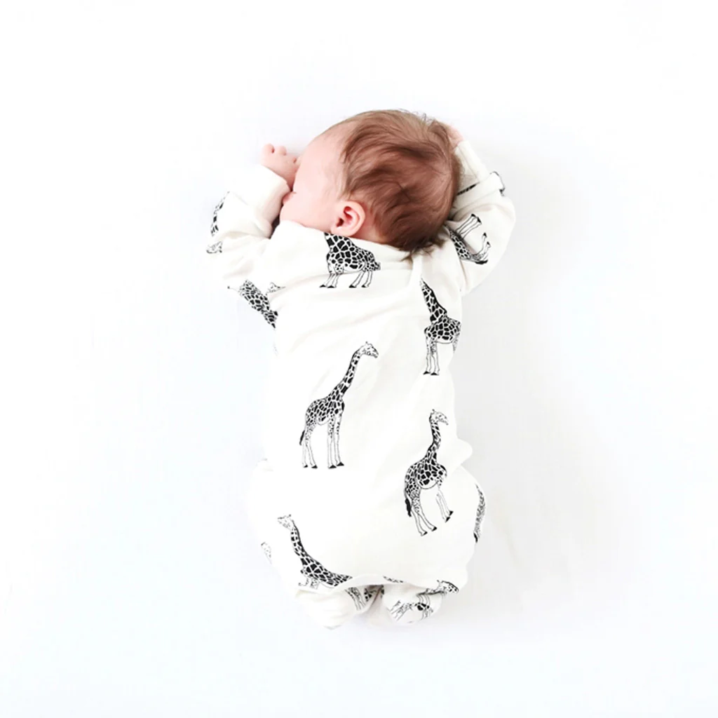Fred & Noah Giraffe Print Cotton Sleepsuit - Image 2