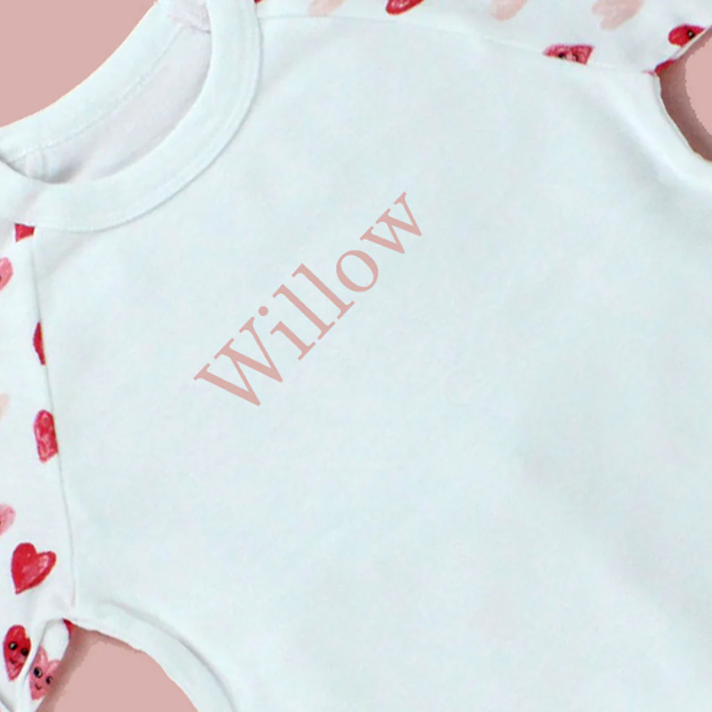 Heart Print Children's Pyjamas, 1-2 Years - Personalise - Image 2