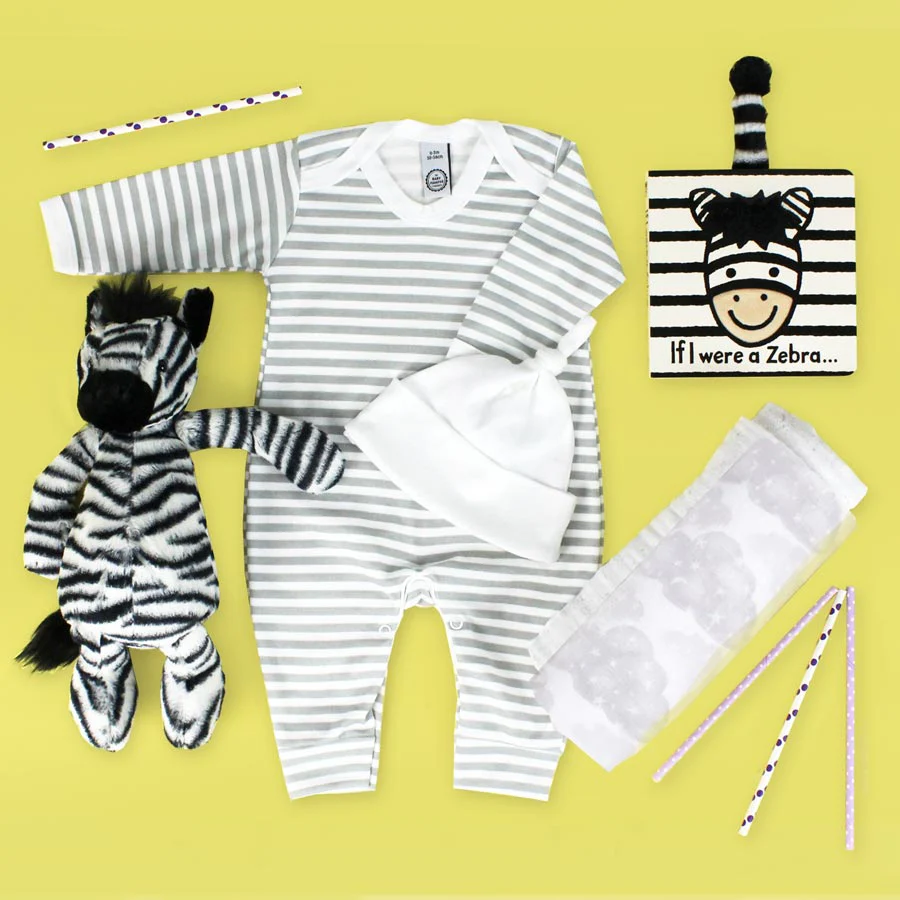 Jellycat Bashful Zebra Luxury Baby Gift Box