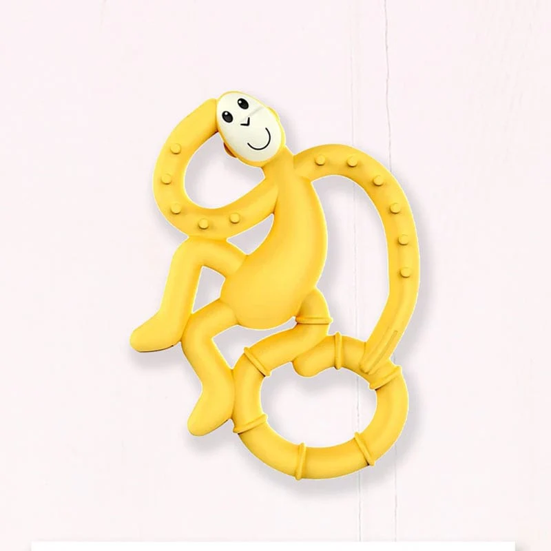 Matchstick Monkey Mini Baby Teether - Yellow