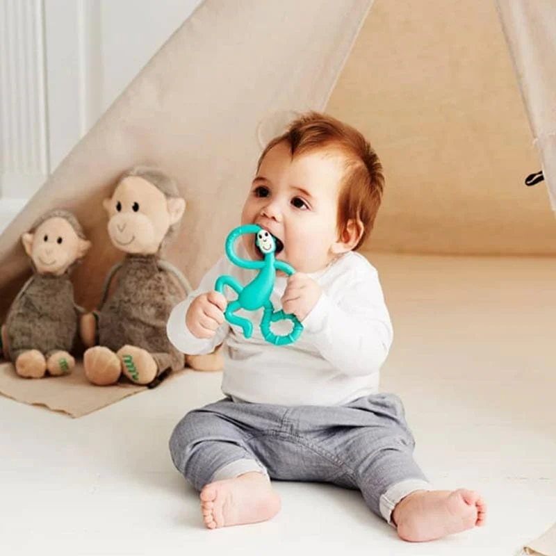 Matchstick Monkey Mini Baby Teether - Yellow - Image 2