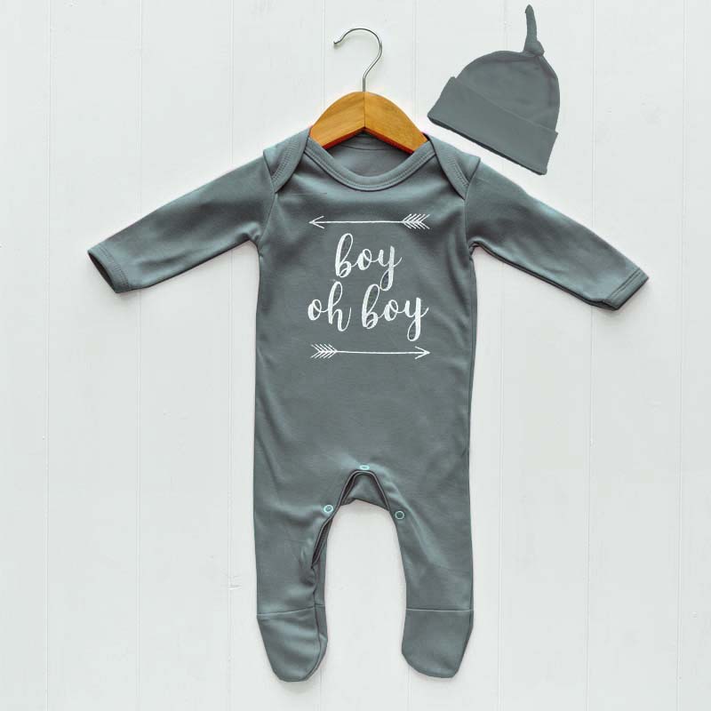 Newborn Set, Grey Boy Oh Boy
