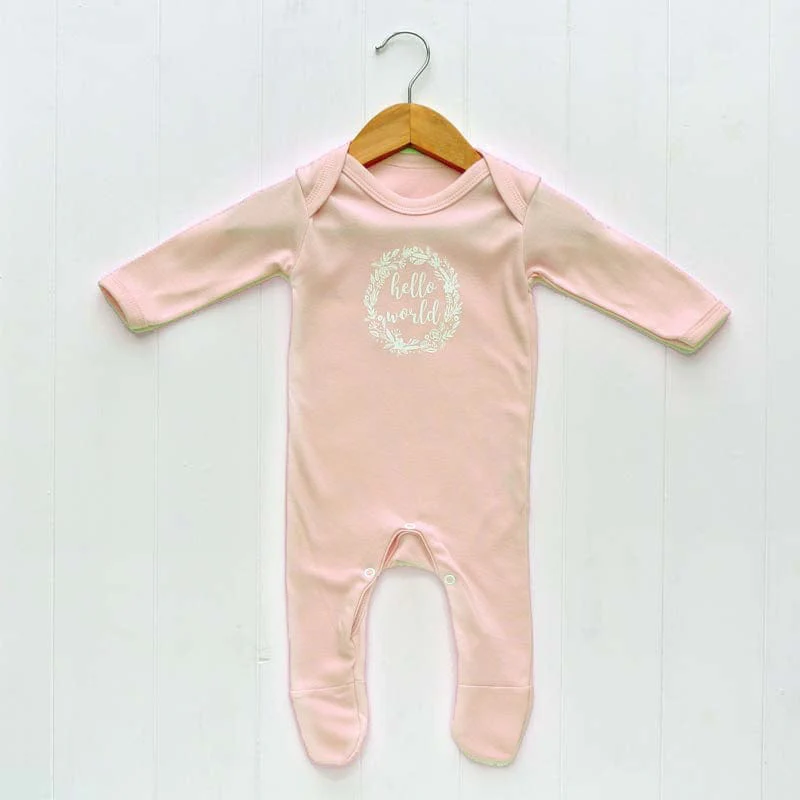 Newborn Baby Girls Outfit Set Blush Pink - Image 3
