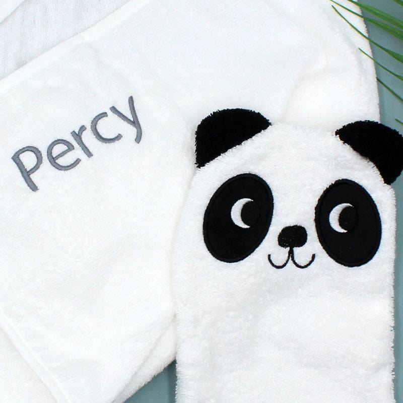 Panda Baby Towel and Wash Mitt Set - Image 2