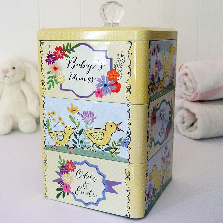 Peel and Sardine Baby Bibs and Bobs Tin