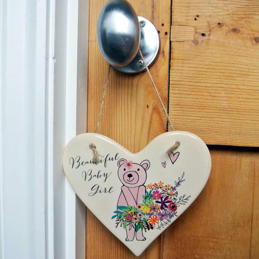 Peel and Sardine Girls Hanging Ceramic Heart - Image 2