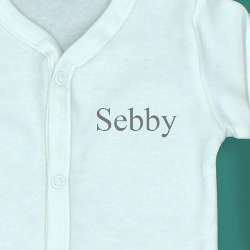 Personalise Baby Name White Cardigan - Image 2