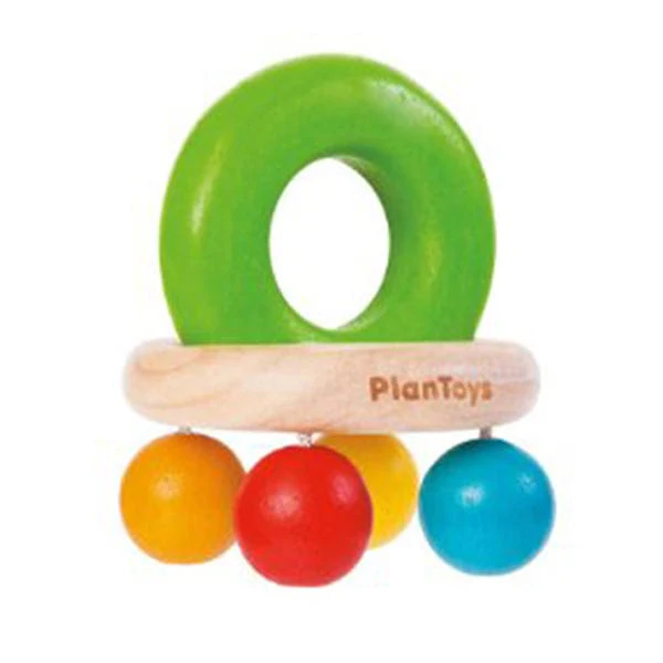 Plan Toys Wooden Hand Bells Rattle