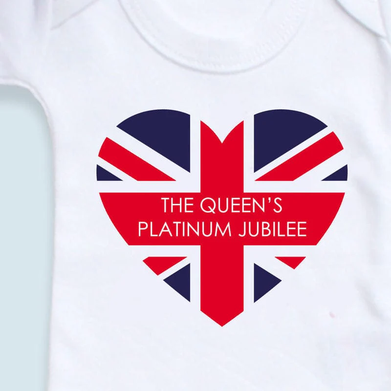Queen's Jubilee 2022 - Union Jack Baby Bodysuit - Image 2