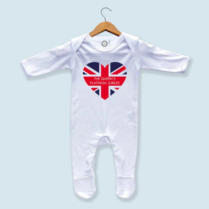 Queen's Jubilee 2022 - Union Jack Baby Sleepsuit