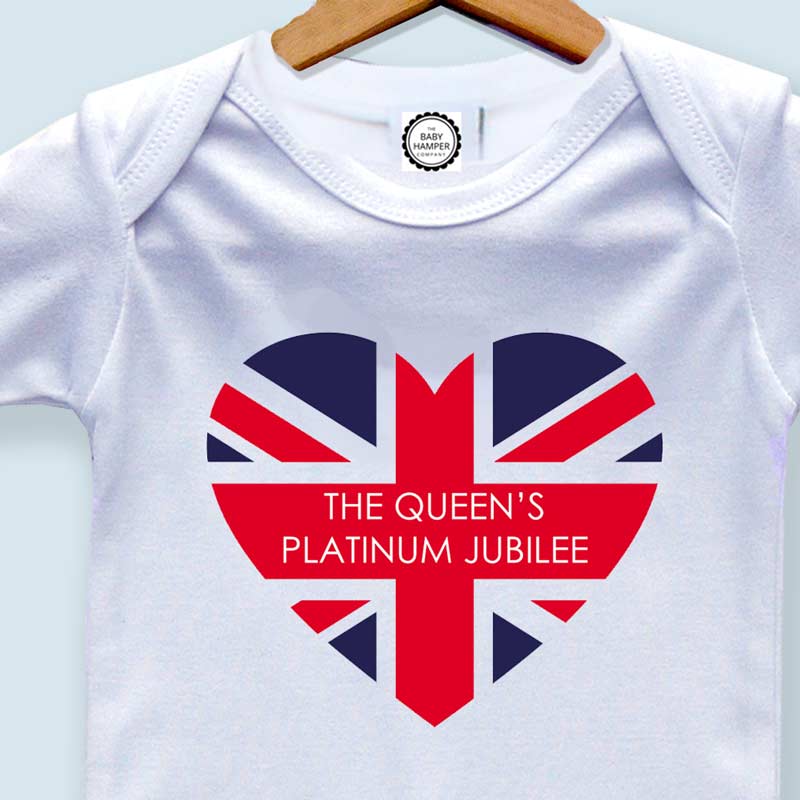 Queen's Jubilee 2022 - Union Jack Baby Sleepsuit - Image 2