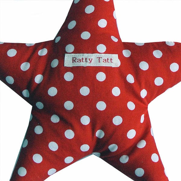 Ratty Tatt Handmade Baby Door Hanger - Red Spotty Star - Image 2