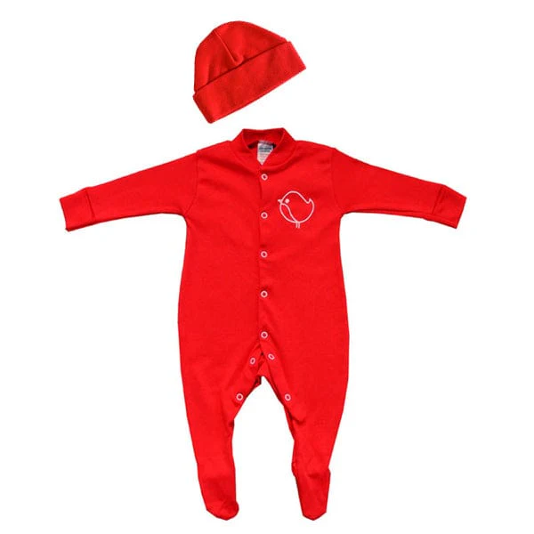 Red Robin Unisex Baby Outfit Set