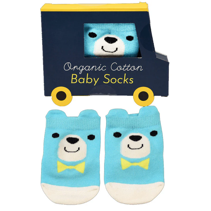 Rex London Blue Bear Baby Socks - Image 2