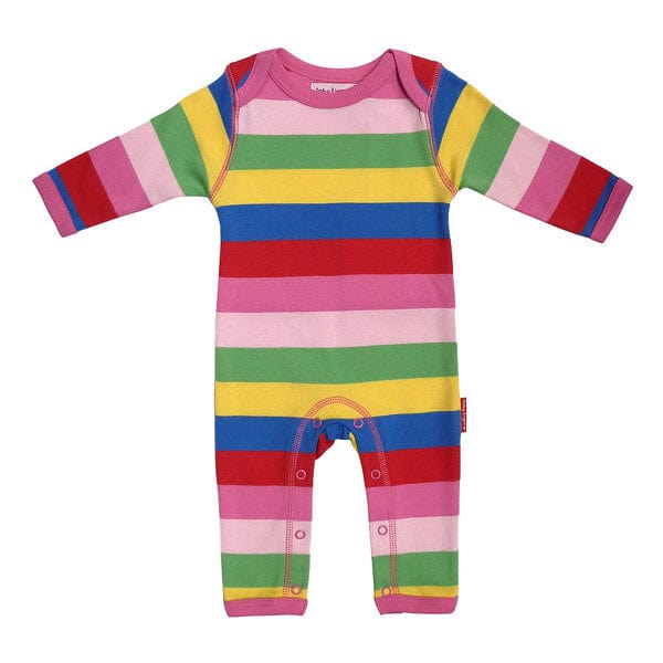 Toby Tiger Multi Bright Pink Stripe Sleepsuit