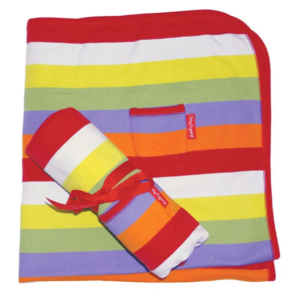 Toby Tiger Multi Bright Stripe Blanket
