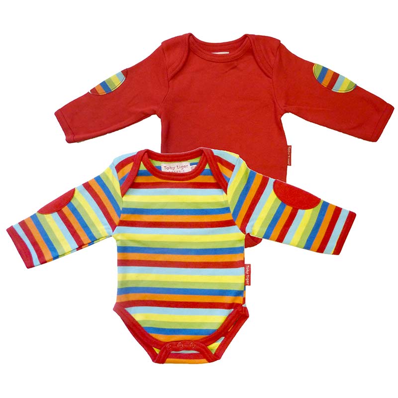Toby Tiger Multi Bright Stripe T Shirt Set (2 pack)