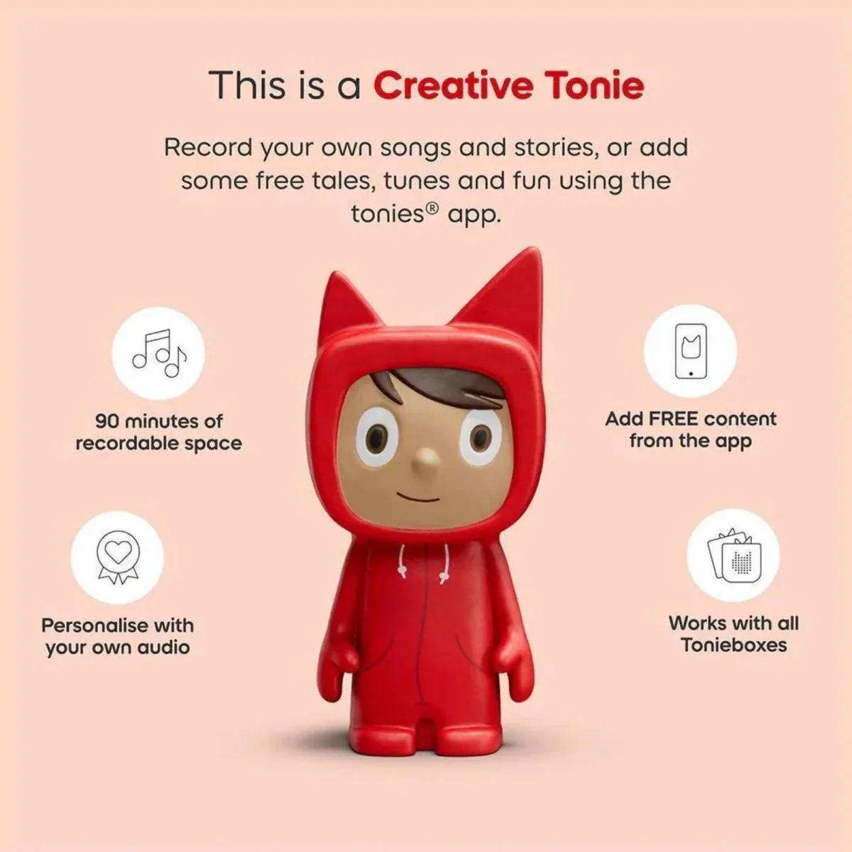 Tonies Toniebox 2 Cloud Starter Set with Creative Tonie Rubie - Sky Blue - Image 5